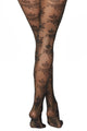 Walkpop Rosette Tights in color Nero KT and shape hosiery