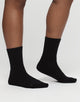 Walkpop Reese Ribbed Socks Rib Tube Socks in color Black and shape socks