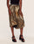 Walkpop Sasha Skirt Gold Pleated Party Skirt in color Metallic Gold and shape skirt