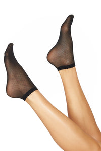 Walkpop Call Ankle Socks in color Nero KT and shape socks