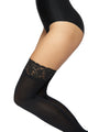 Walkpop Ester Stockings in color Nero KT and shape hosiery