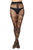Walkpop Rosette Tights in color Nero KT and shape hosiery