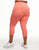 Adore Me Haley Heathered Crop Heather Compression Activewear Crop Legging in color Orange.com Heather and shape legging
