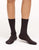 Walkpop Carley Core Socks Solid Dress Socks With Top Trim in color Black and shape socks