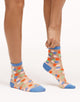Walkpop Candy Confetti Socks Ankle Socks with Sheer Detail in color Bright White and shape socks