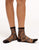 Walkpop Leo Leopard Socks Ankle Socks with Sheer Detail in color Black and shape socks