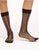 Walkpop Mary Jane Socks Fish Net Calf Socks in color Black and shape socks