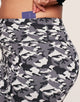 Walkpop Jenna Cozy Jacquard 7/8 Legging in color Noir Camo Jacquard and shape legging