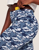 Walkpop Jenna Cozy Jacquard 7/8 Legging in color Blue Camo Jacquard and shape legging