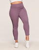 Adore Me Cali Stripe Mesh Active 7/8 Legging With Striped Mesh in color Walkpop_Plum Pie and shape legging