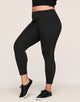 Adore Me Cali Stripe Mesh Active 7/8 Legging With Striped Mesh in color Walkpop_Noir and shape legging