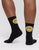 Walkpop Happy Socks Smile Tube Socks in color Black and shape socks