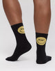 Walkpop Happy Socks Smile Tube Socks in color Black and shape socks
