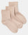 Walkpop Claire Core Socks (Pack of 3) Cozy Ankle Socks in color Nude and shape socks