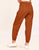 Adore Me Kaylie Classic Fleece Sweatpant in color Rust and shape pant