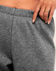 Adore Me Kaylie Classic Fleece Sweatpant in color Noir Dark Heather and shape pant
