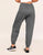 Adore Me Kaylie Classic Fleece Sweatpant in color Noir Dark Heather and shape pant