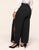Walkpop Lola Lace Pant Woven Lace-Detail Wide-Leg Pant in color Noir and shape pant