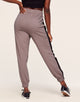 Adore Me Hila Casual-Fit Sweatpant With Lace Detail in color Mystic Mud and shape pant