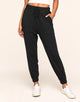 Adore Me Hila Casual-Fit Sweatpant With Lace Detail in color Noir and shape pant