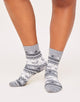 Walkpop Winter Wonderland Cozy Holiday Pattern Socks in color Grey and shape socks