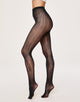 Walkpop Festive Fish Net Holiday Pattern Fishnet Hosiery in color Black and shape tights