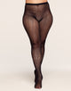 Walkpop Festive Fish Net Holiday Pattern Fishnet Hosiery in color Black and shape tights
