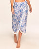 Walkpop Catalina Cover-Up Skirt Cotton Swimsuit Cover-Up with Tassels in color Tie & True C02 and shape skirt
