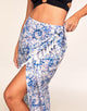 Walkpop Catalina Cover-Up Skirt Cotton Swimsuit Cover-Up with Tassels in color Tie & True C02 and shape skirt