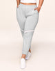 Adore Me Harmoney Fashion Jogger With Mesh Detail in color Noir Light Heather and shape jogger