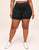 Walkpop Haley Heather Shorty Heather Compression Activewear Shorty in color Noir Dark Heather and shape legging