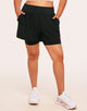 Adore Me Selina 2in1 Short Two Layer Active Short with Pockets in color Noir and shape short