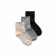 Walkpop Claire Core Socks (Pack of 3) Cozy Ankle Socks in color Multi Color and shape socks