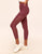 Adore Me Cali Stripe Mesh Active 7/8 Legging With Striped Mesh in color Oxblood and shape legging