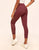 Adore Me Cali Stripe Mesh Active 7/8 Legging With Striped Mesh in color Oxblood and shape legging
