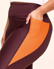 Adore Me Bailey Brushed Crop Super-Soft Active Crop with Pockets in color Oxblood and shape legging