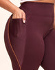 Adore Me Bailey Brushed 7/8 Super-Soft Active 7/8 with Pockets in color Oxblood and shape legging
