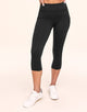 Adore Me Ava Cozy Crop Cozy Active Legging with Pockets & Mesh Details in color Noir and shape legging