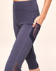 Adore Me Ava Cozy Crop Cozy Active Legging with Pockets & Mesh Details in color Graystone and shape legging
