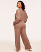 Adore Me Layla Loungewear Waffle Set in color Spic & Spice and shape sweatshirt