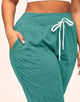 Adore Me Edyn Heather Active Jogger with Pockets in color Forever Green Heather and shape jogger