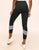 Adore Me Haley Heather Colorblock 7/8 High-waist 7/8 Legging with Phone Pocket in color Noir Dark Heather and shape legging