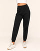 Walkpop Sierra Sweatpant Classic Fleece Sweatpant in color Noir and shape pant