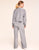 Walkpop Vivian Velour Set Loungewear Velour Set in color Gray Days and shape pant