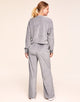 Walkpop Vivian Velour Set Loungewear Velour Set in color Gray Days and shape pant