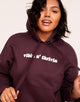 Walkpop Sierra Sweatshirt Classic Fleece Sweatshirt in color Oxblood and shape hoodie