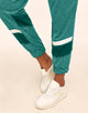 Walkpop Haley Heather Colorblock Jogger Heather Active Jogger with Pockets in color Forever Green Heather and shape pant
